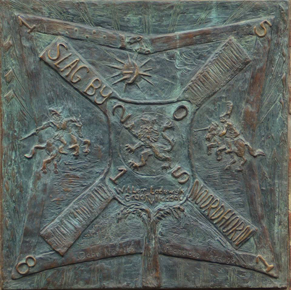 Slag bij Noordhorn, plaquette brons, molen Fortuna 2015